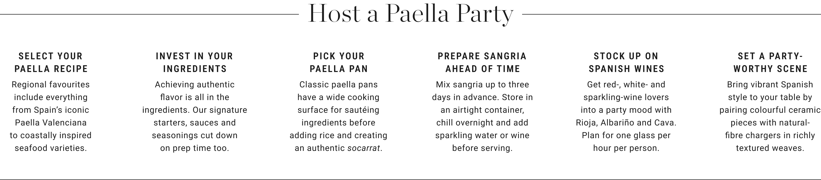Host a Paella Party