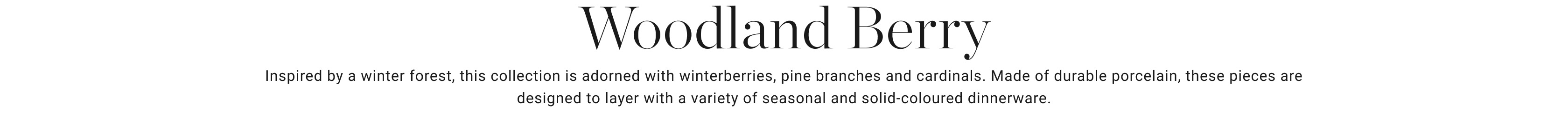 Woodland Berry Dinnerware Collection