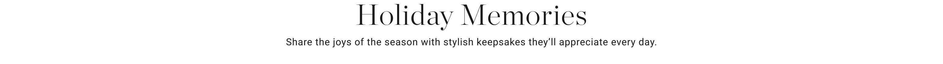 Holiday Memories