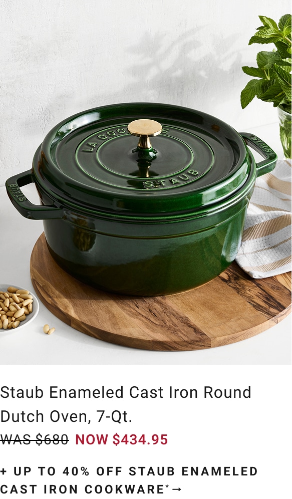 Up to 40% Off Staub Enameled Cast Iron Cookware