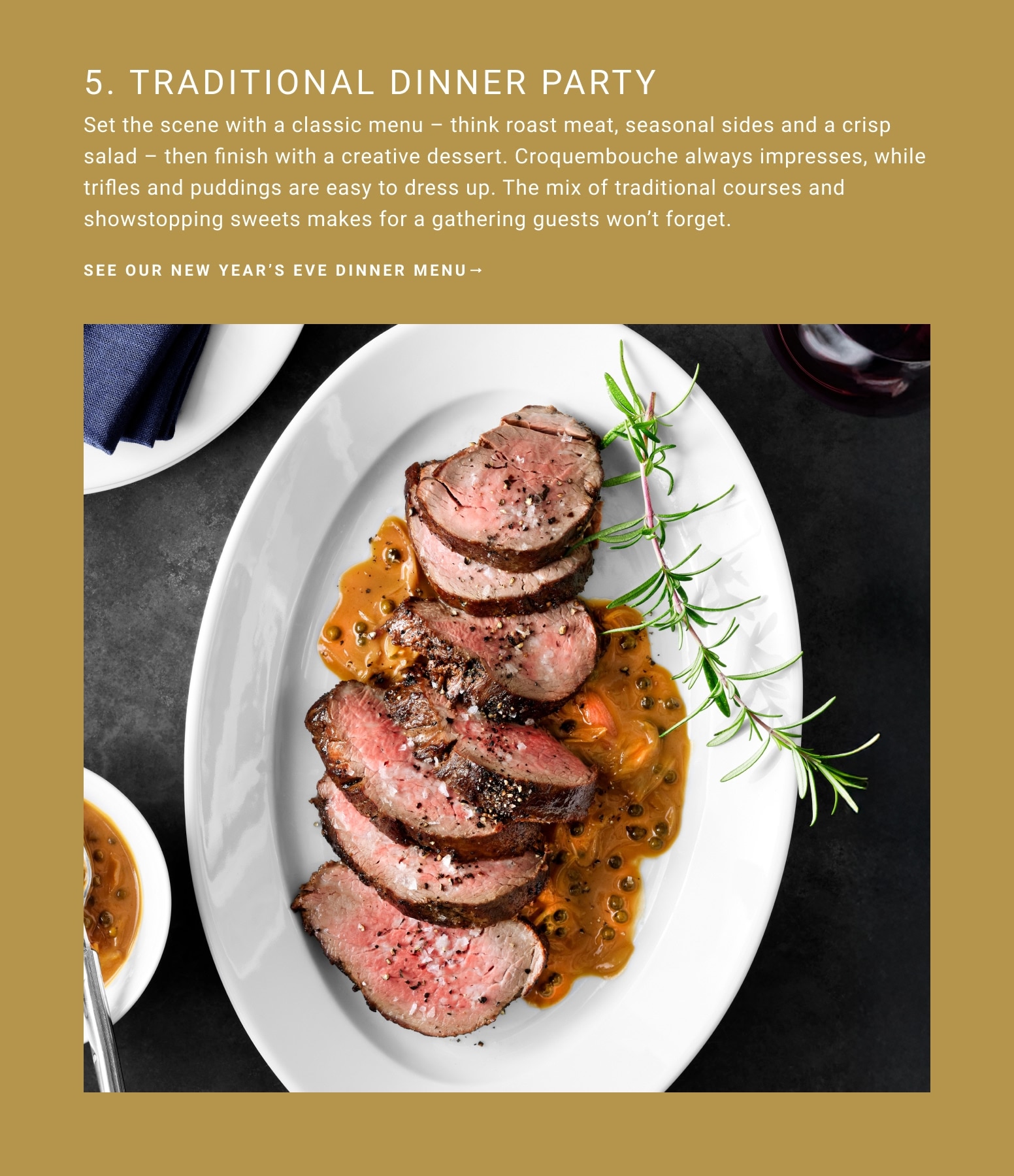 See Our New Year's Eve Dinner Menu