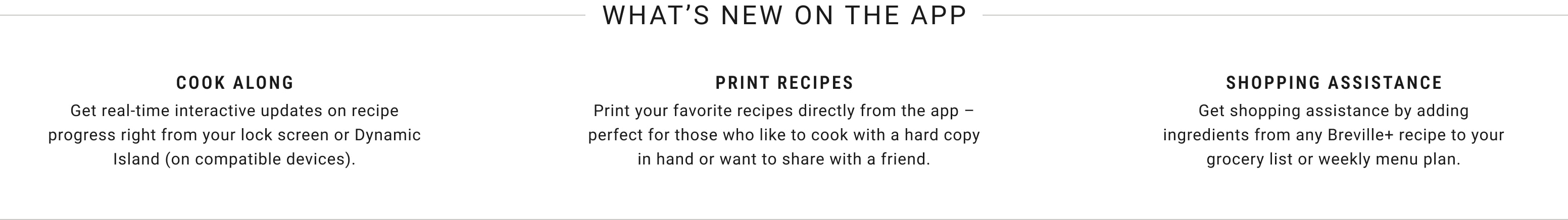 What's New on the App