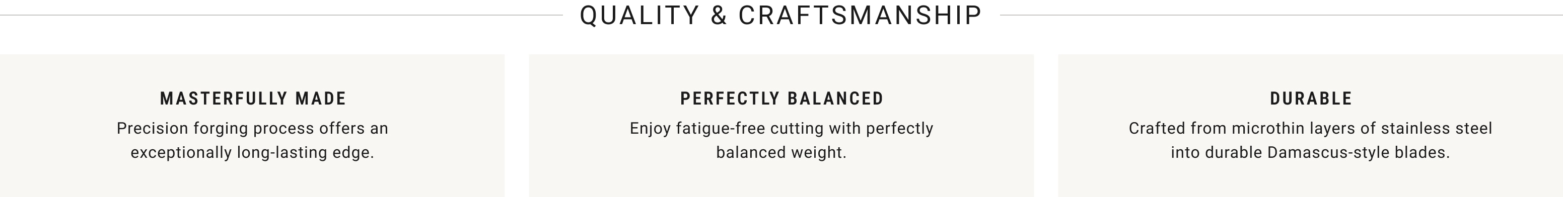 Quality & Craftsmanship