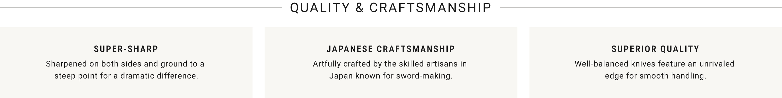 Quality & Craftsmanship