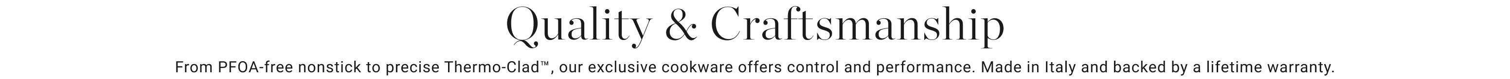 Quality & Craftsmanship