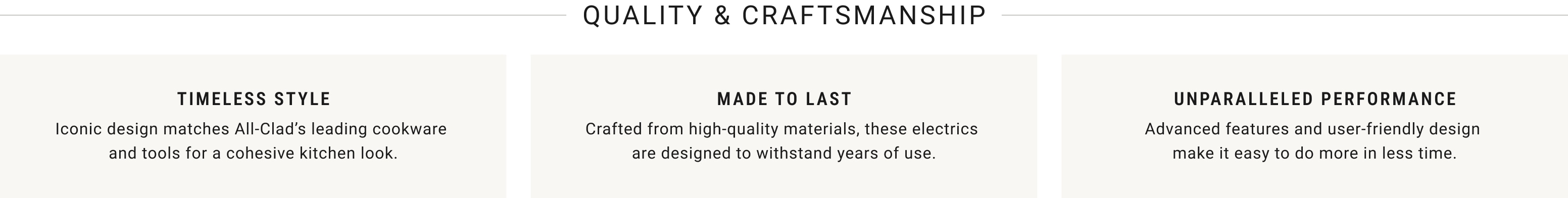 Quality and Craftsmanship