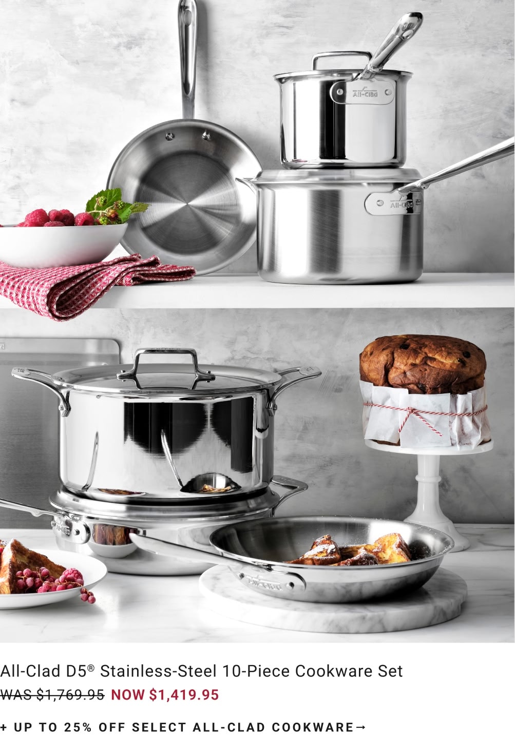 Up to 25% Off Select All-Clad Cookware