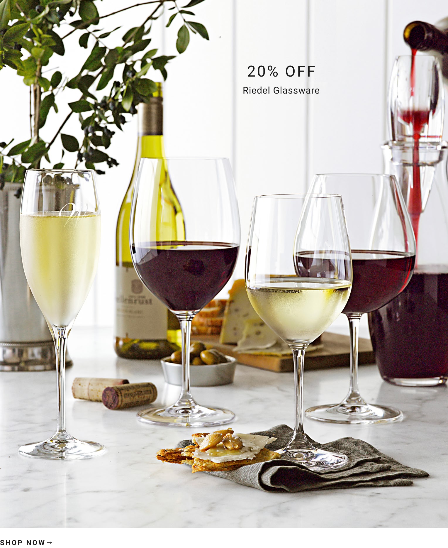 20% Off Riedel Glassware