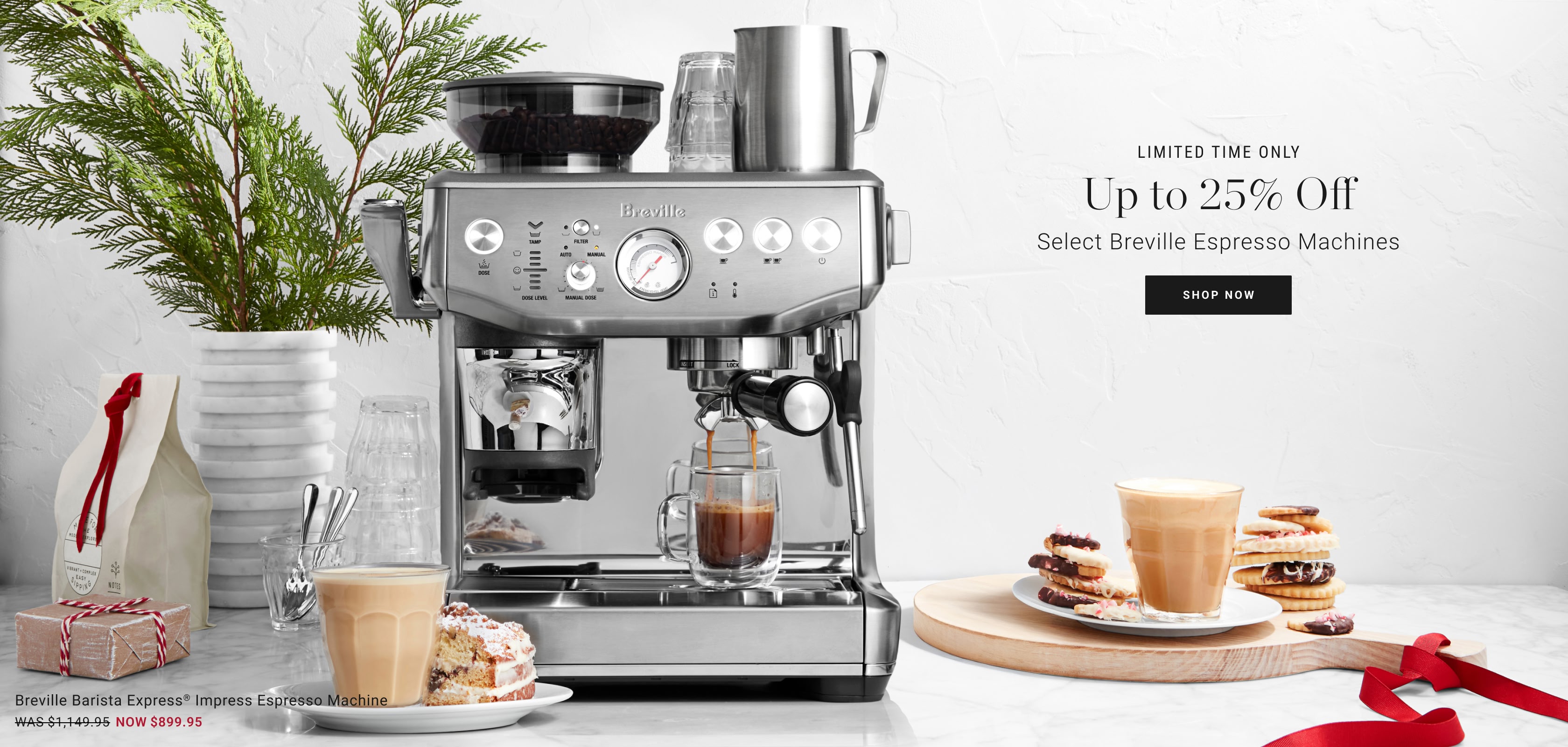 Up to 25% Off Select Breville Espresso Machines