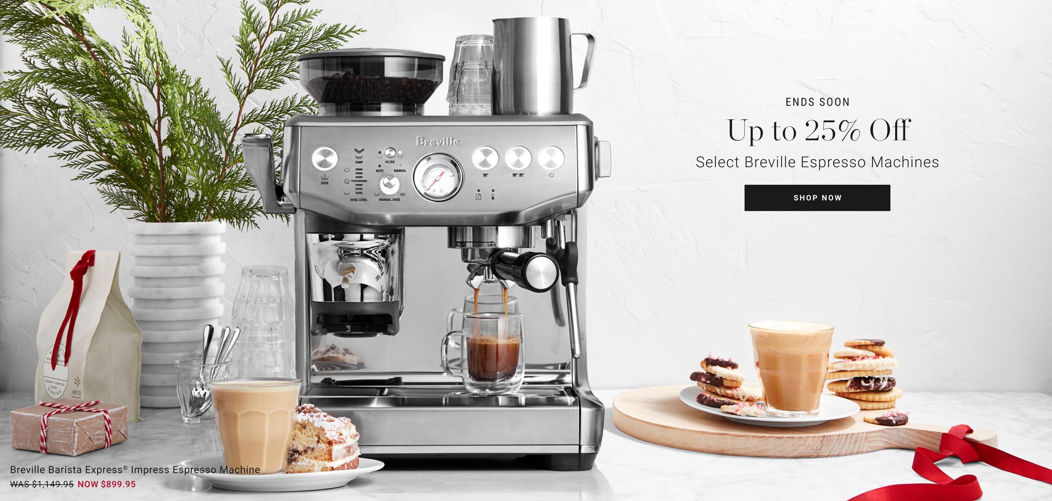 Up to 25% Off Select Breville Espresso Machines