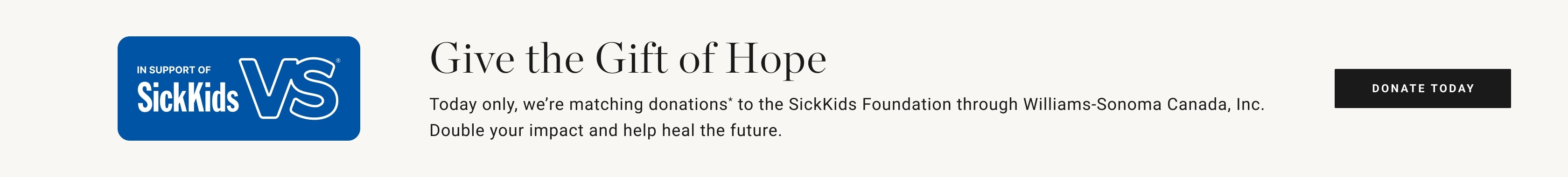 The SickKids Foundation Donation