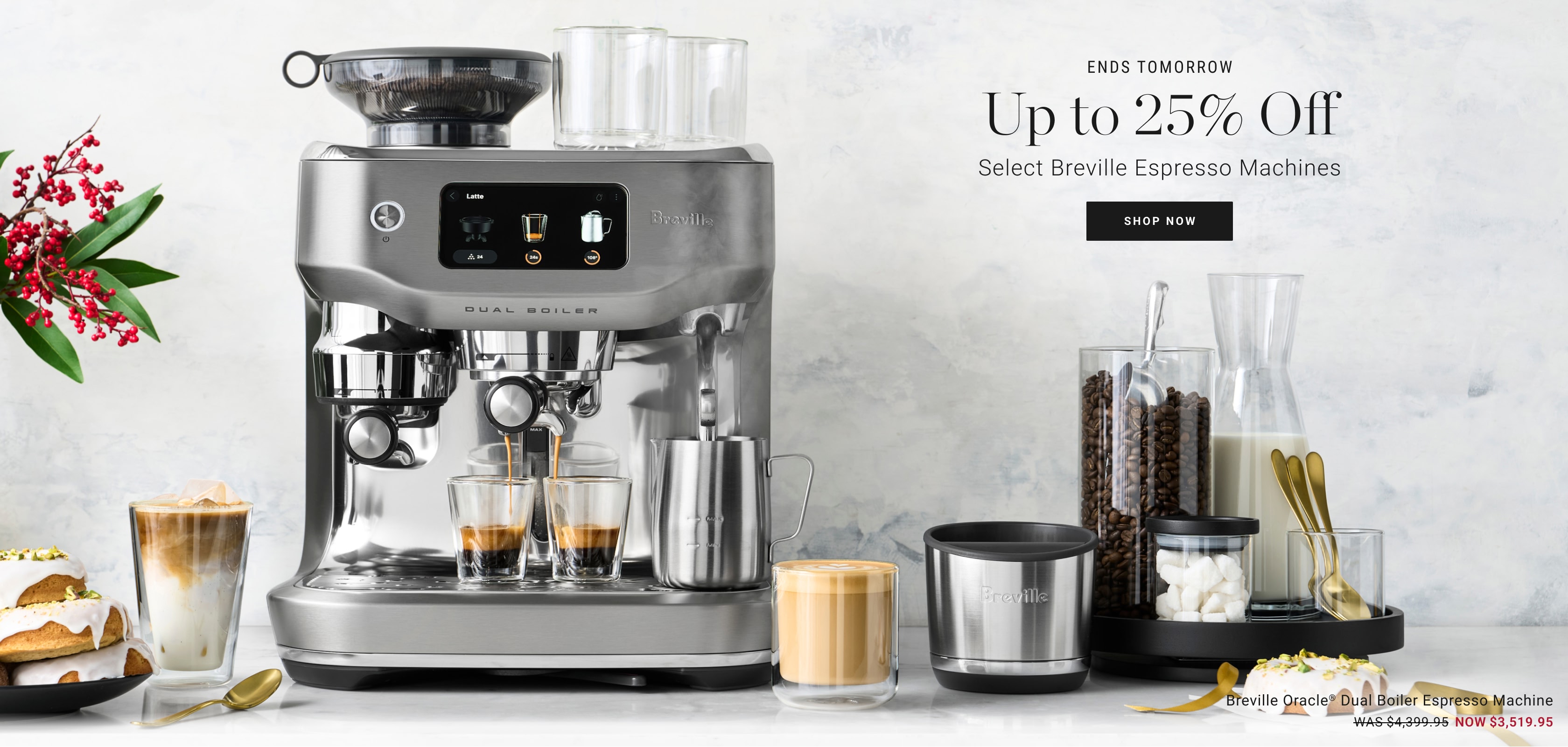 Up to 25% Off Select Breville Espresso Machines
