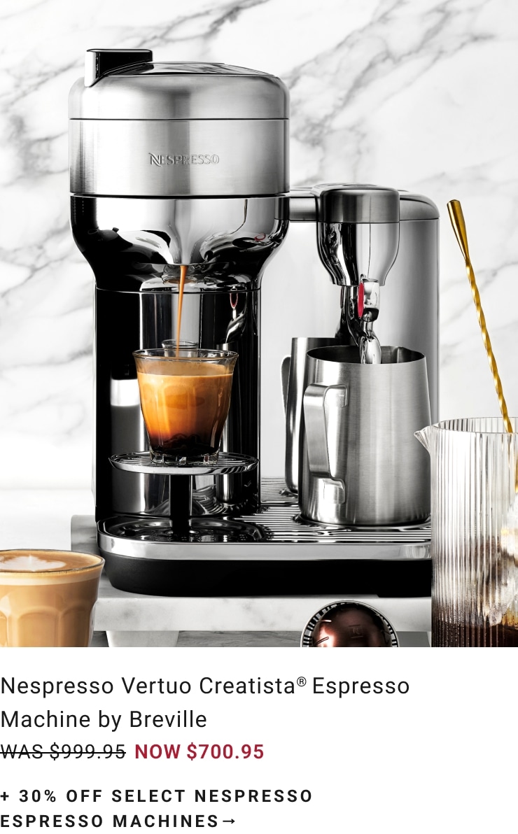 30% Off Select Nespresso Espresso Machines