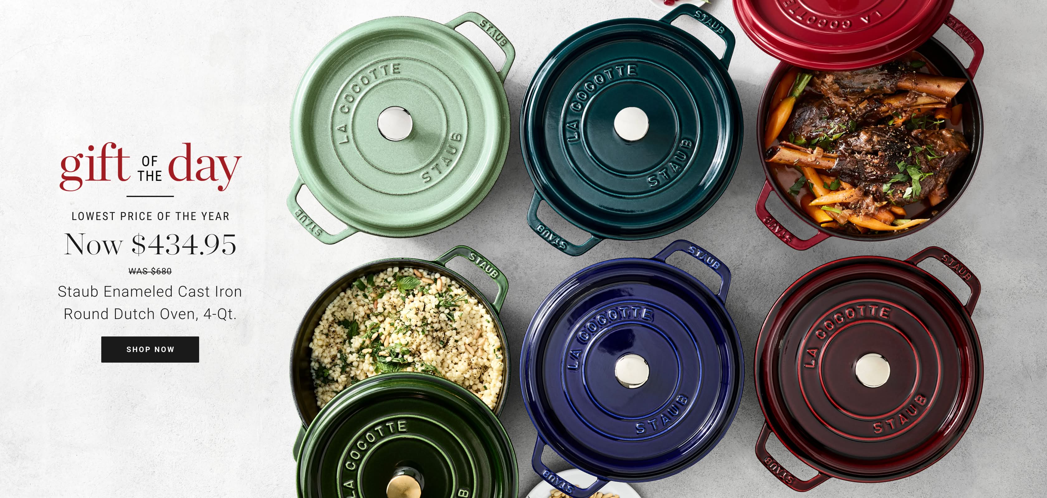 Gift of The Day - Staub Enameled Cast Iron Round Dutch Oven