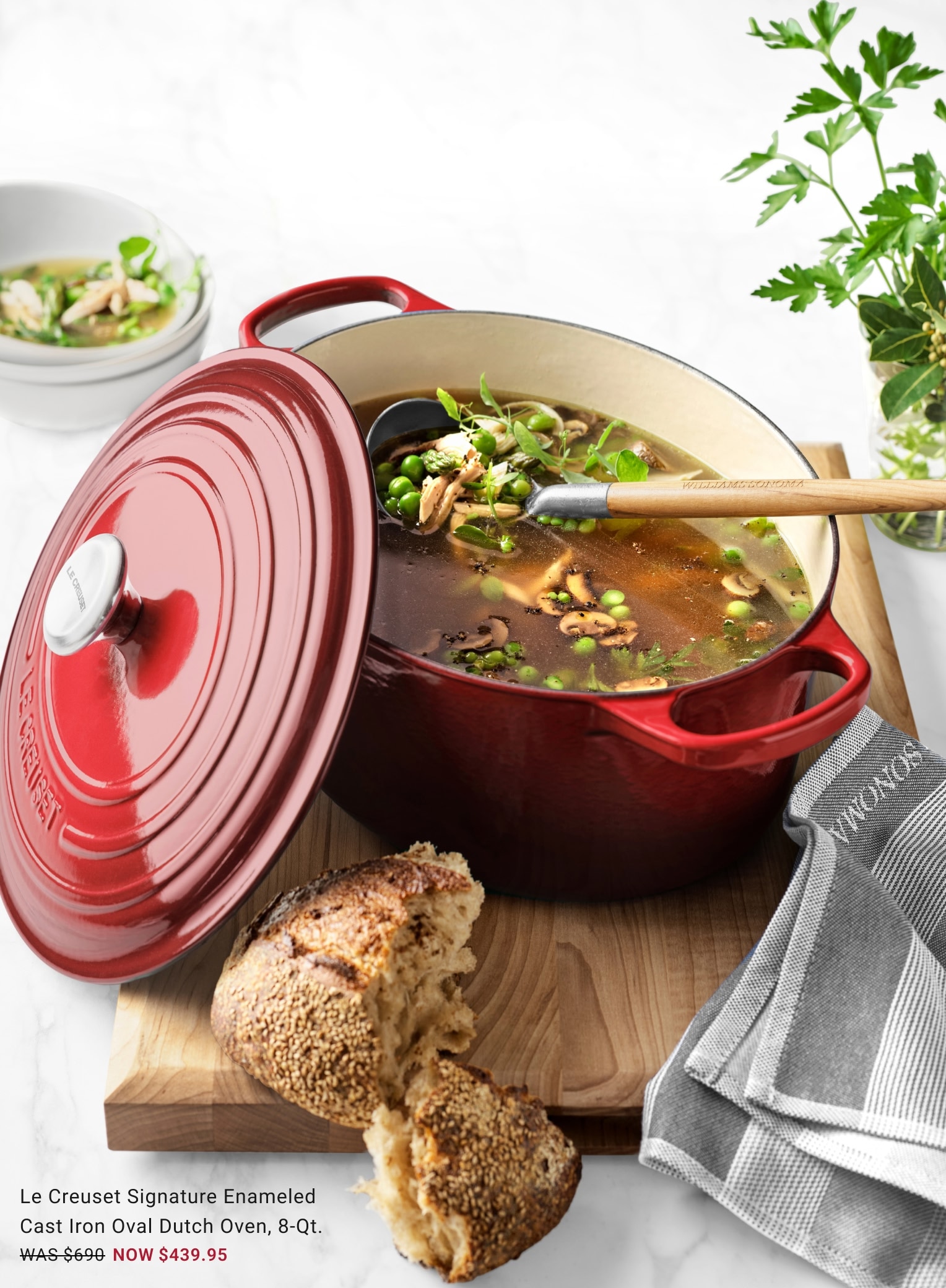 Le Creuset Signature Enameled Cast Iron Oval Dutch Oven, 8-Qt. – Was $690, Now $439.95 Le Creuset Signature Enameled Cast Iron Oval Dutch Oven, 8-Qt. – Was $690, Now $439.95