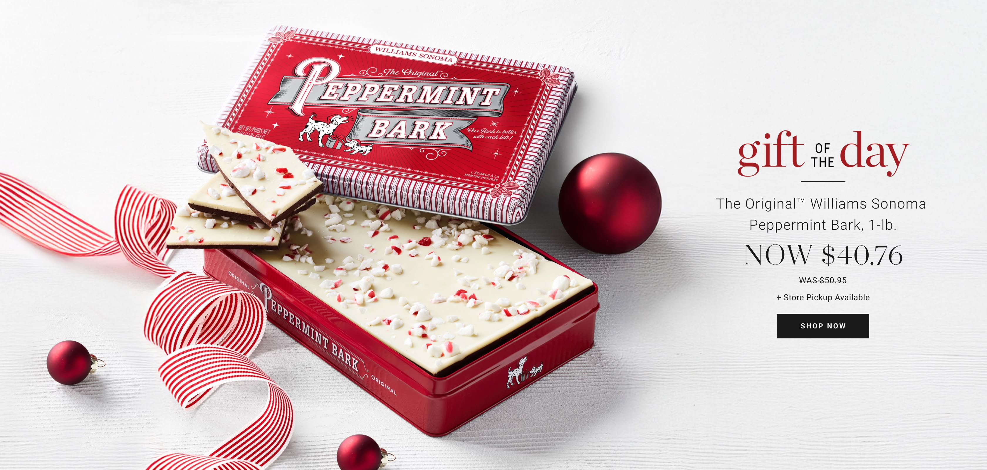20% Off The Original™ Williams Sonoma Peppermint Bark