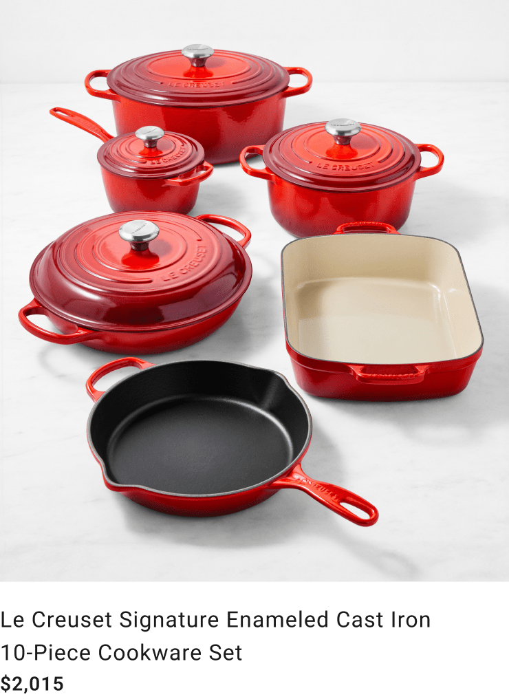 Le Creuset Signature Enameled Cast Iron 10-Piece Cookware Set