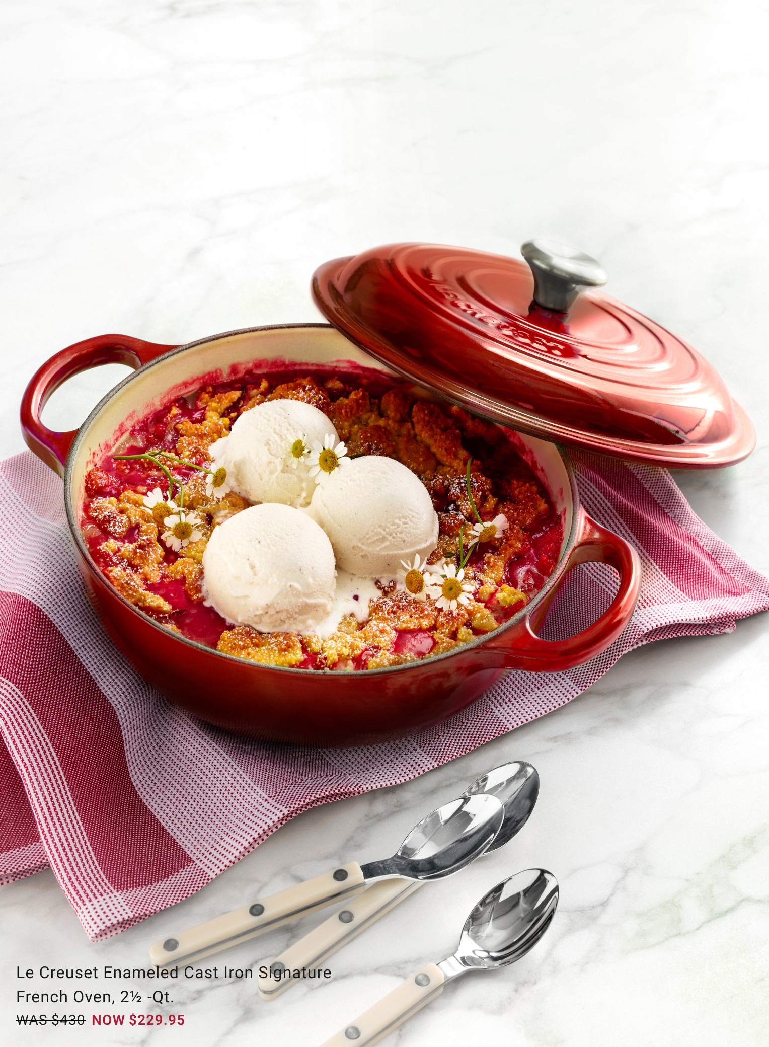 Le Creuset Enameled Cast Iron Signature French Oven, 2 1/2-Qt. – Was $430, Now $229.95