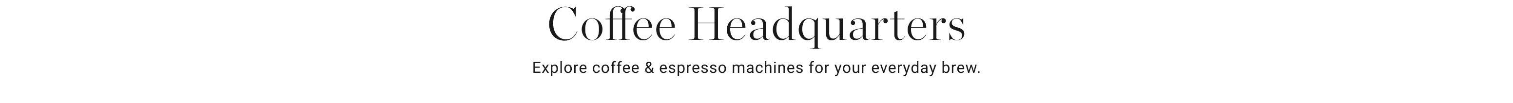 Shop Coffee & Espresso Machines