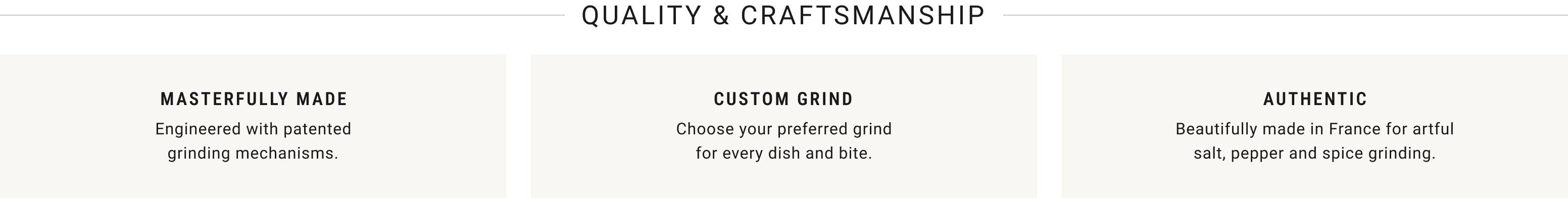 Quality & Craftsmanship