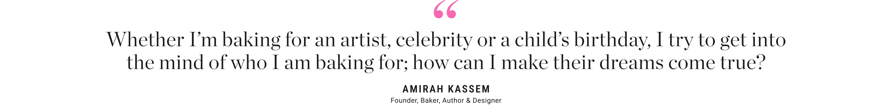 Amirah Kassem - Founder, Baker, Author & Designer