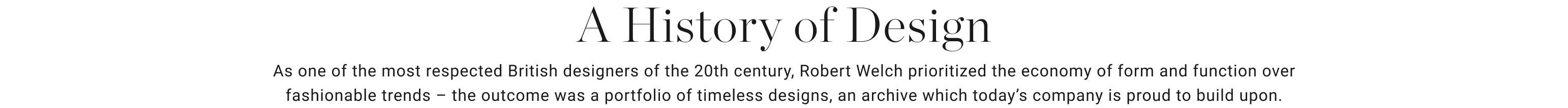 A History of Design