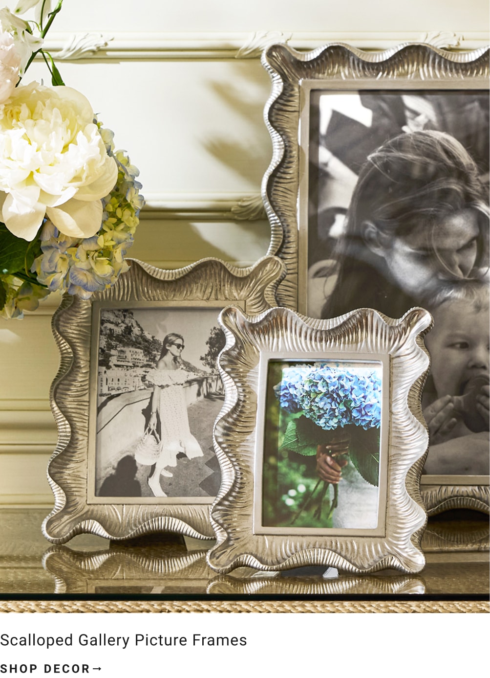 NEW: AERIN Scalloped Gallery Picture Frames in Silver NEW: AERIN Scalloped Gallery Picture Frames in Silver