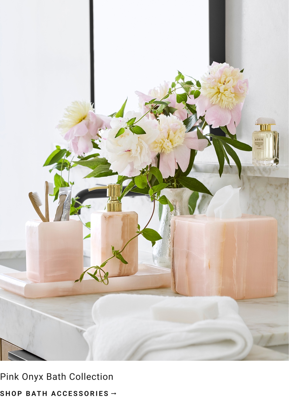 AERIN Pink Onyx Bath Accessories