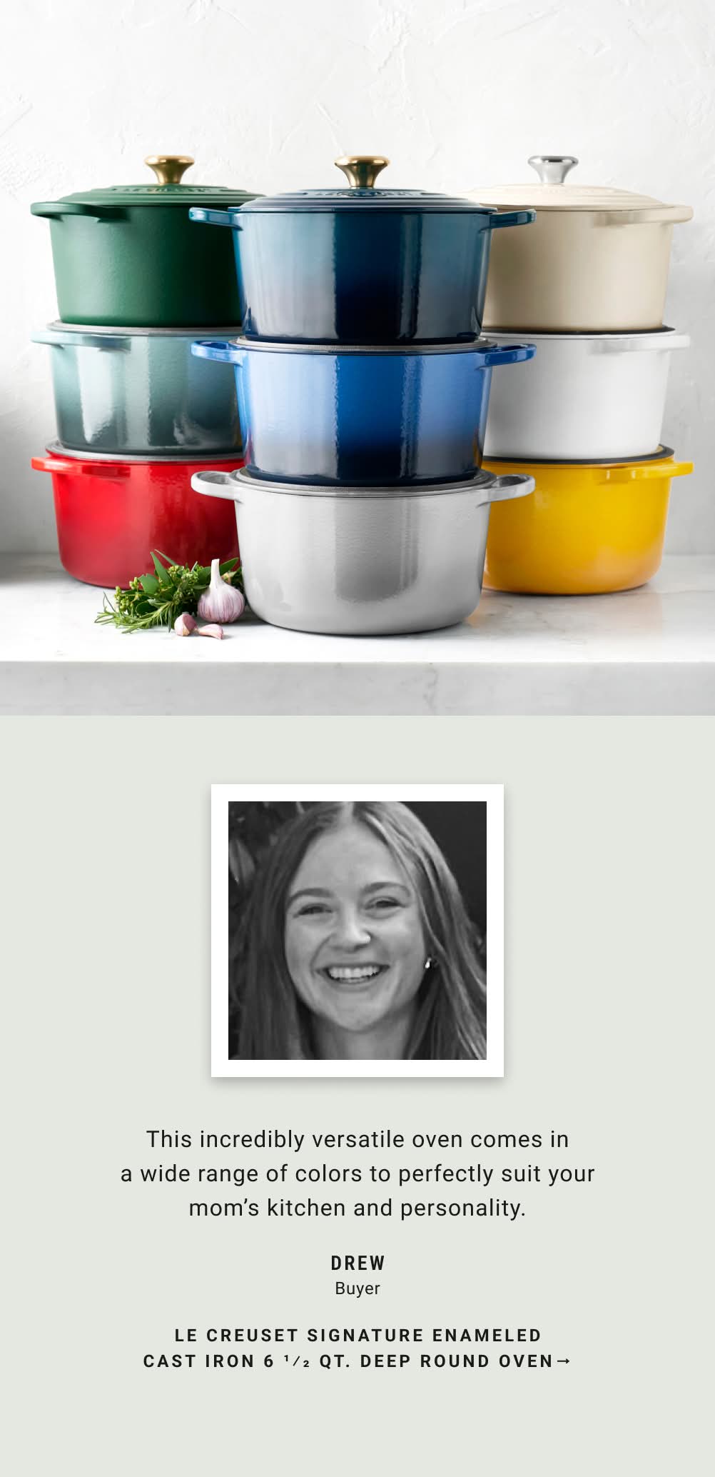 Le Creuset Signature Enameled Cast Iron Deep Round Oven, 6 1/2 Qt.