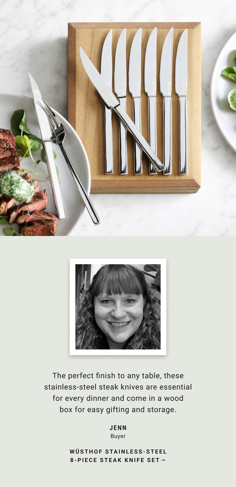 Wusthof Stainless-Steel Steak Knives, Set of 8