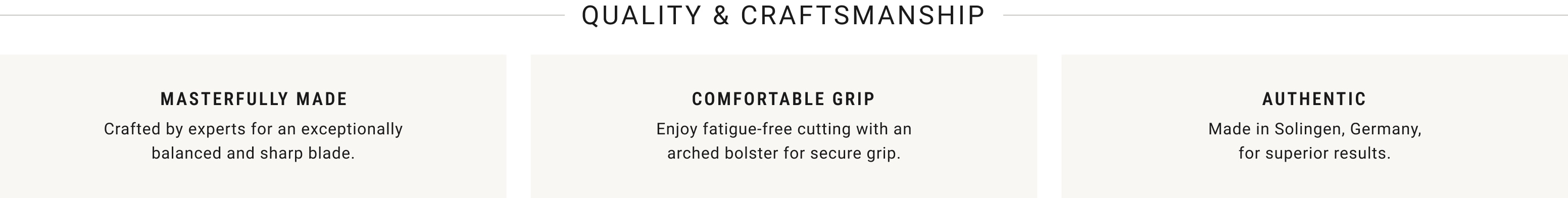 Quality & Craftsmanship