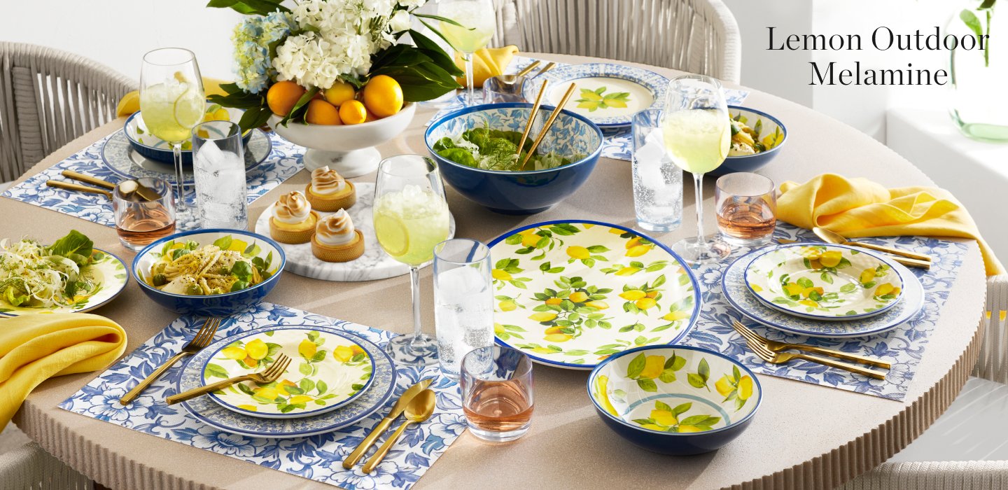 Lemon Outdoor Melamine Collection
