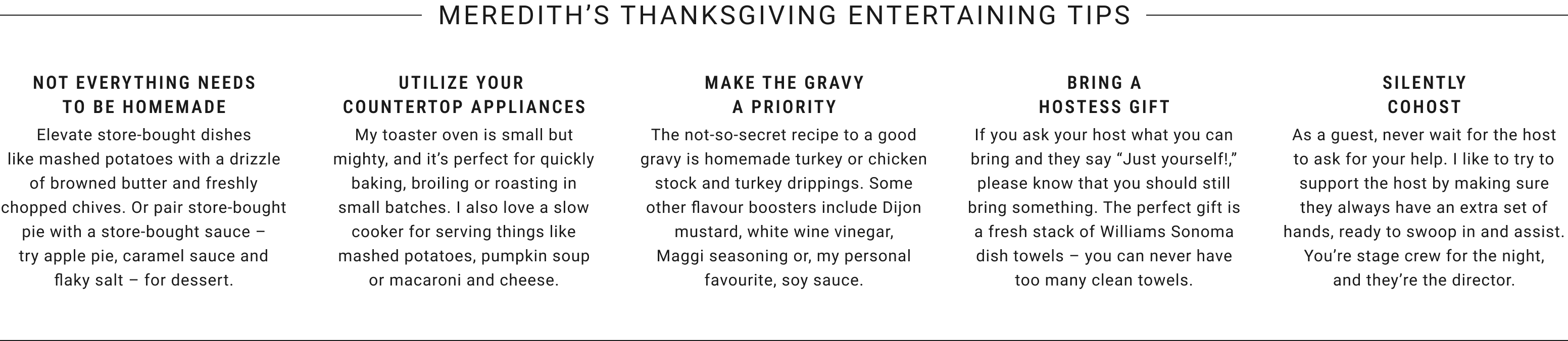 Meredith's Thankgiving Entertaining Tips