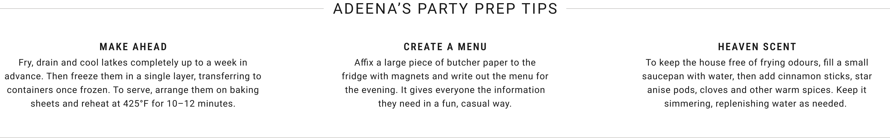 Adeena's Party Prep Tips