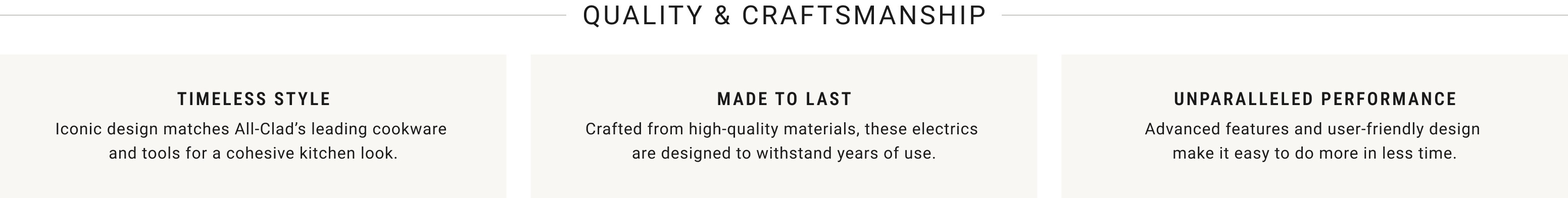 Quality and Craftsmanship