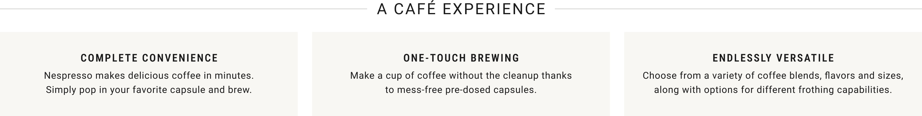 A Cafe Experience