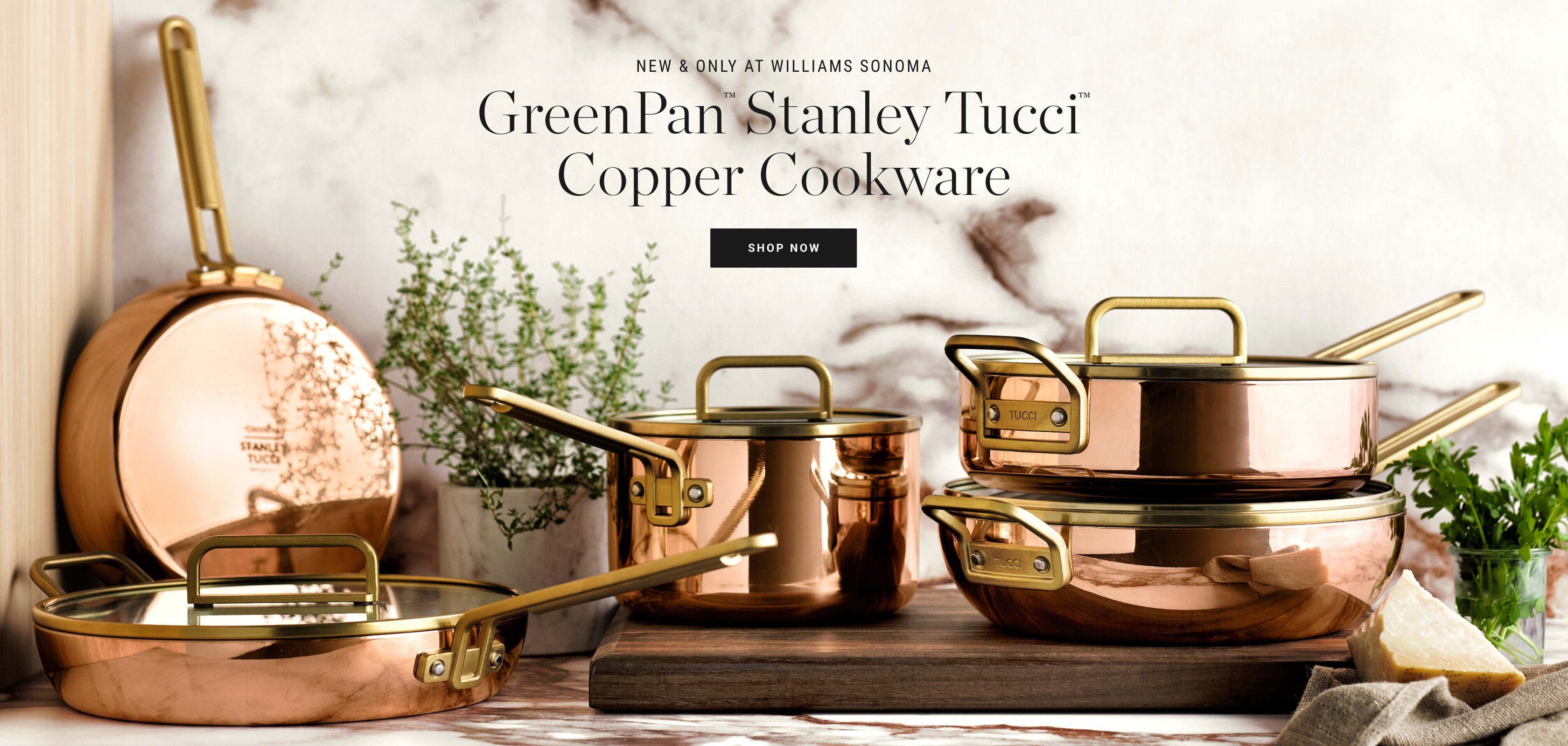 Shop Greenpan™ Stanley Tucci™ Copper Cookware