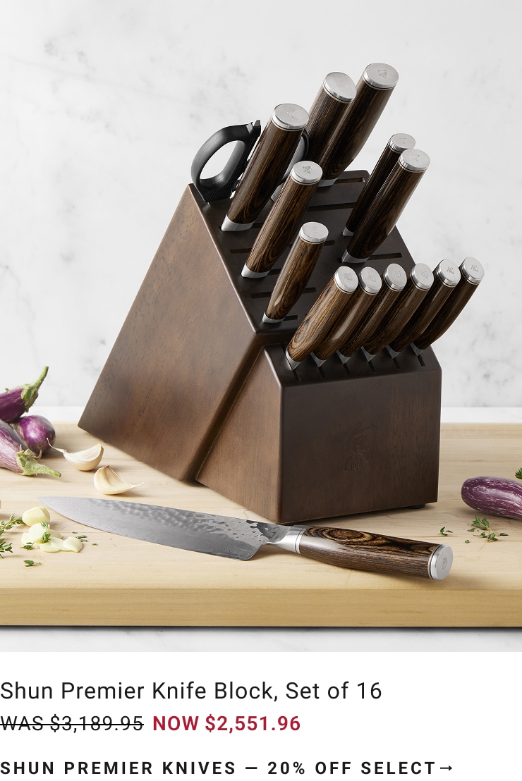 Shun Premier Knives - 20% Off Select Shun Premier Knives - 20% Off Select