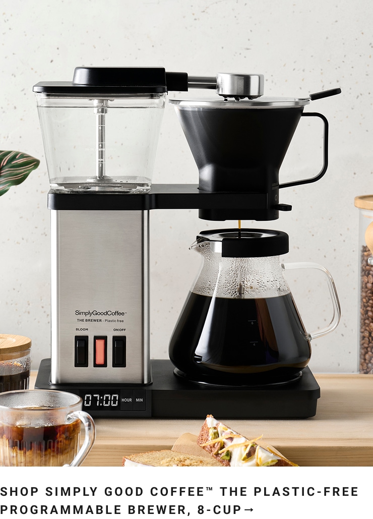Simply Good Coffee The Plastic-Free Programmable Brewer