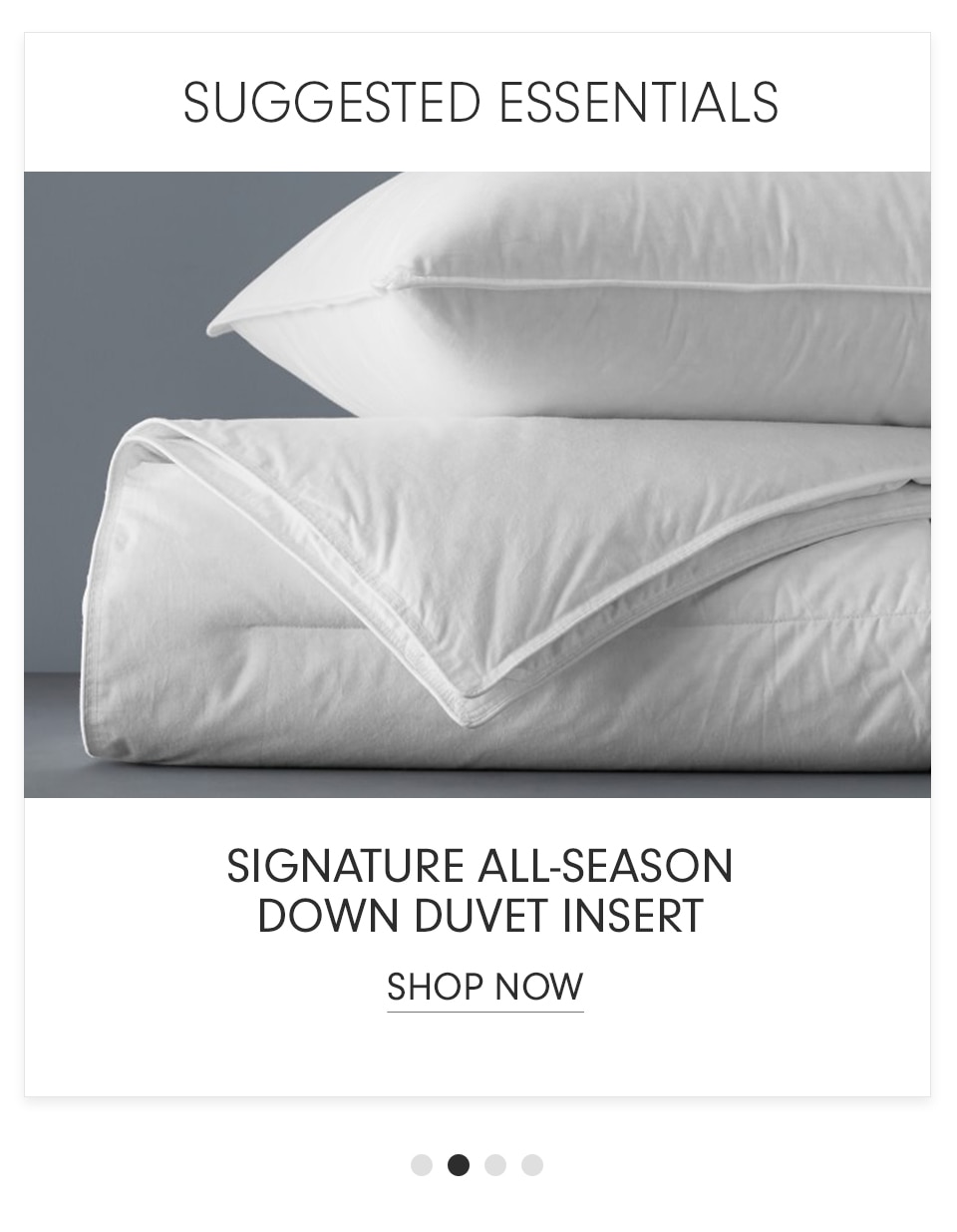 Signature All-Season Down Pillow Insert, Bedding Essentials