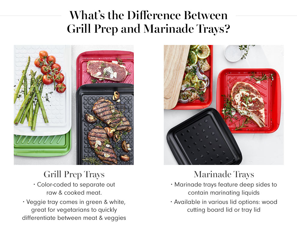 Williams Sonoma Grill Prep Marinade Tray with Wood Lid Grill Tools