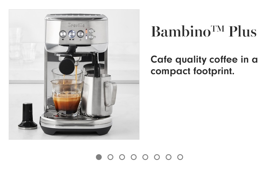 Breville Bambino Plus Espresso Machine Williams Sonoma