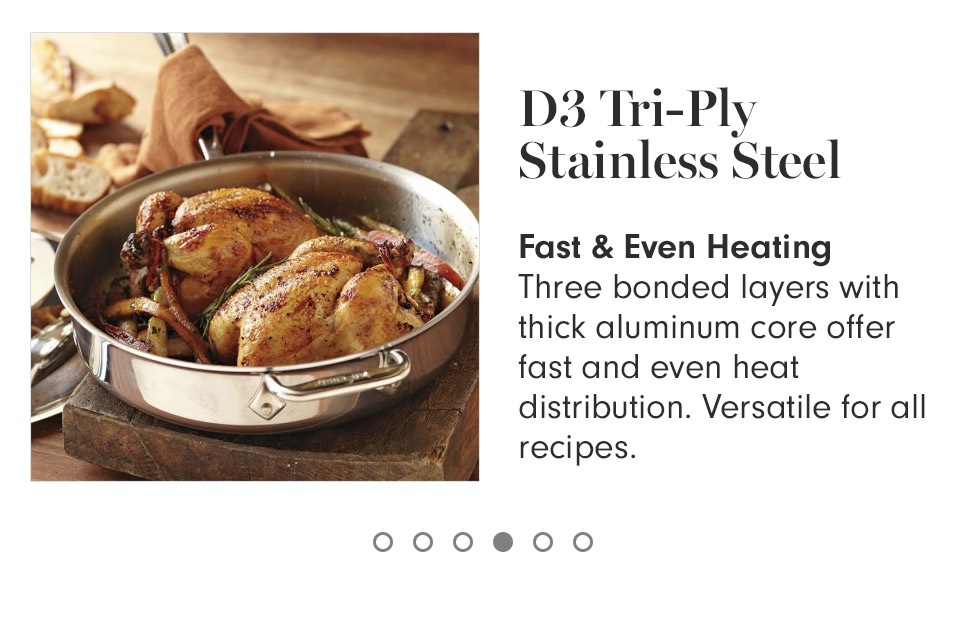 AllClad d5 StainlessSteel Round Dutch Oven Williams Sonoma