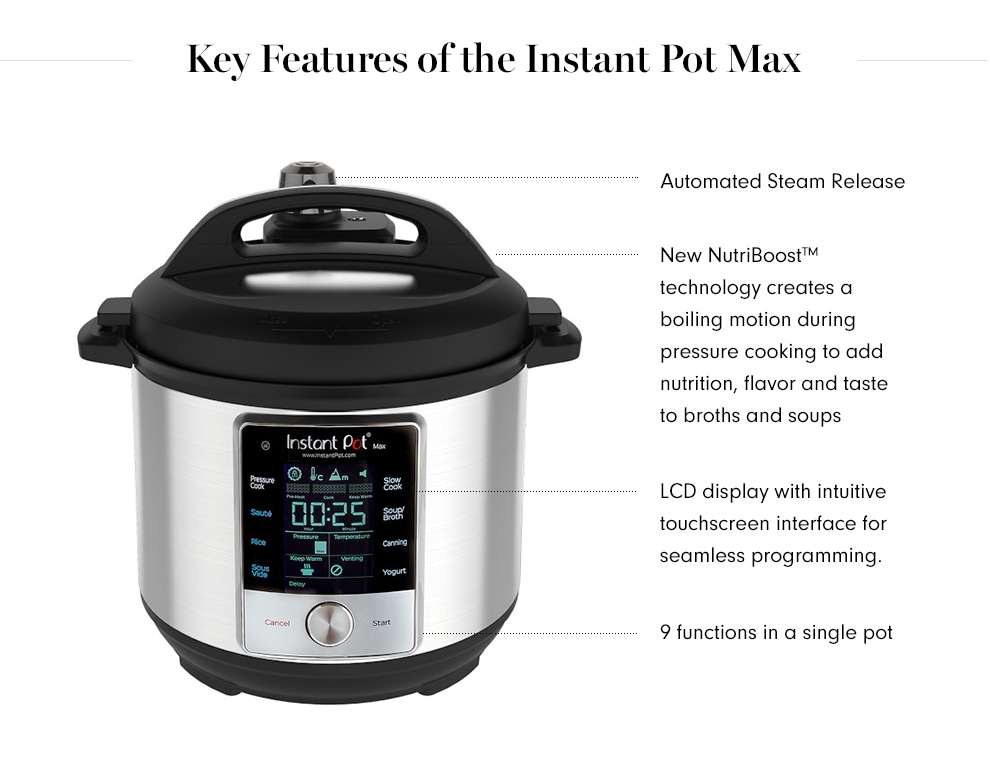 Instant Pot Max MultiUse 6Qt. Programmable Pressure Cooker Williams