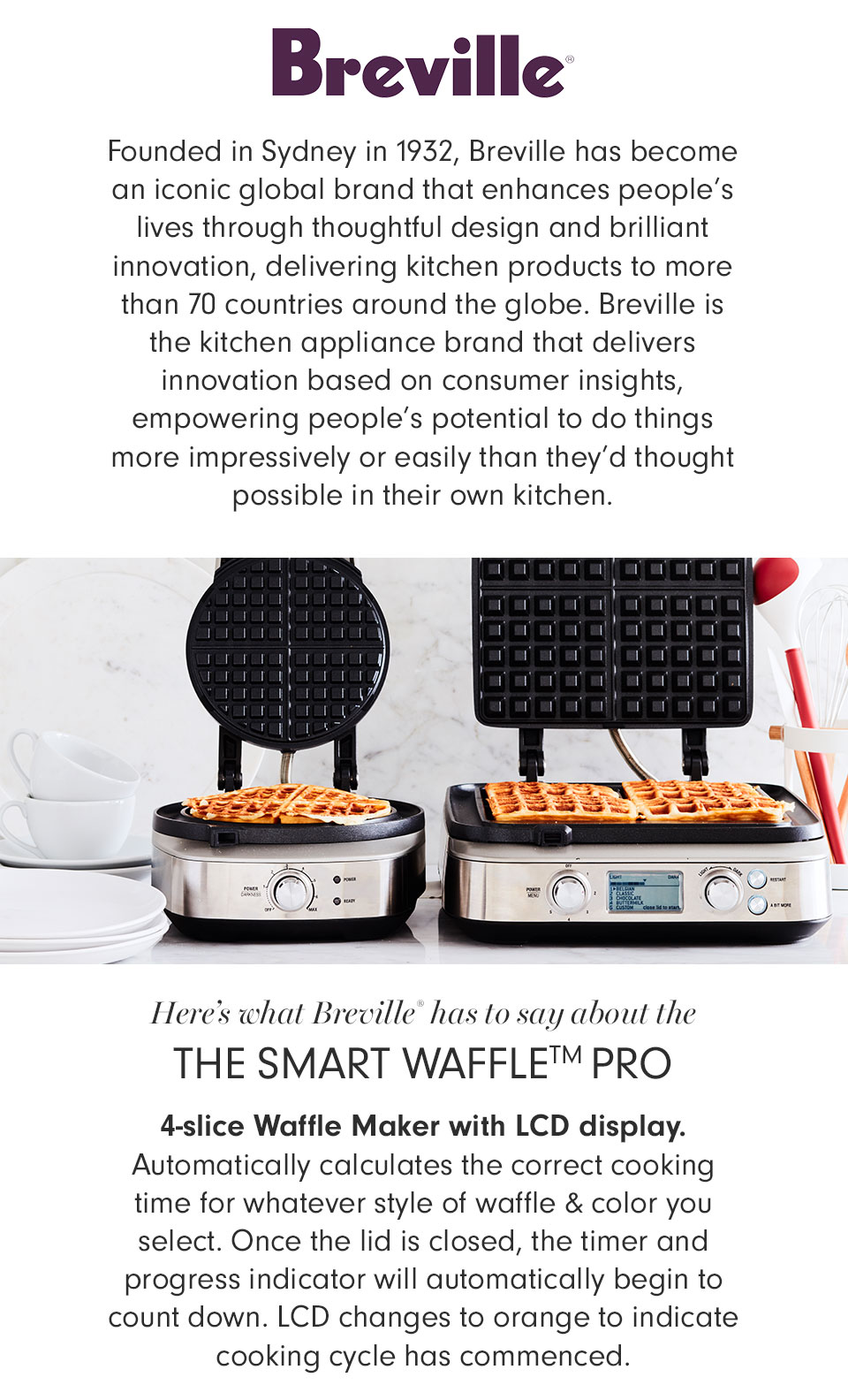 Breville Smart Waffle Pro Waffle Iron Williams Sonoma