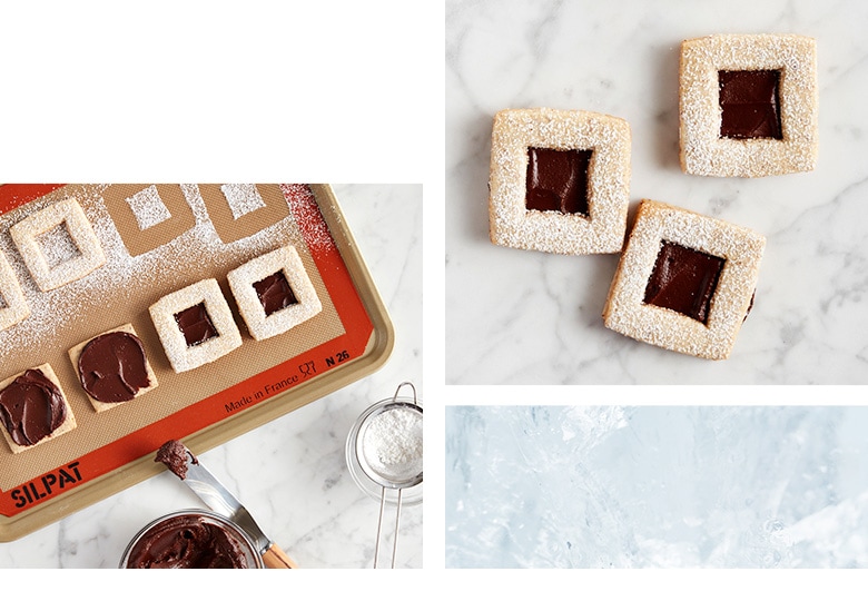 Hazelnut Linzer Cookies with Frangelico Ganache