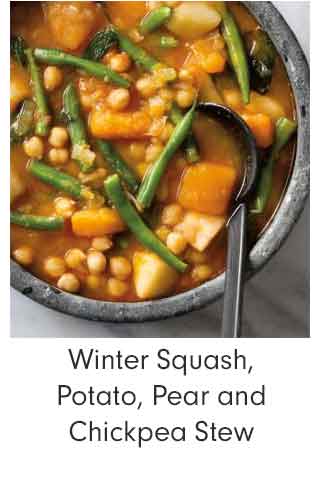 Winter Squash, Potato, Pear and Chickpea Stew