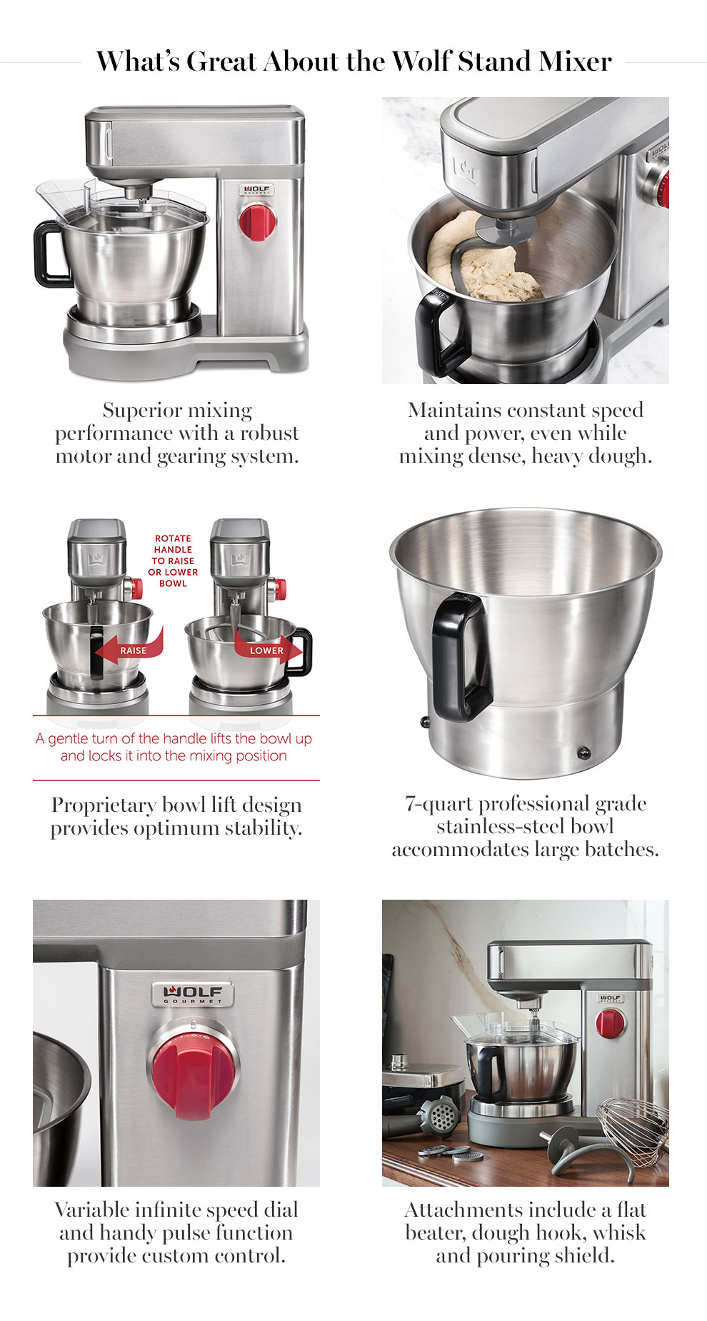 Wolf Gourmet High Performance Stand Mixer 7Qt. Williams Sonoma