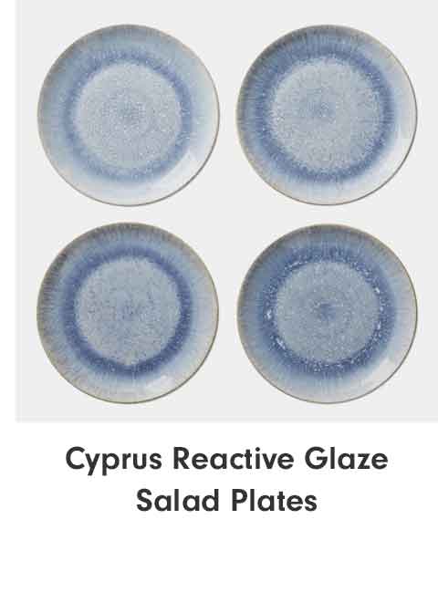 Cyprus Reactive Glaze Salad Plates