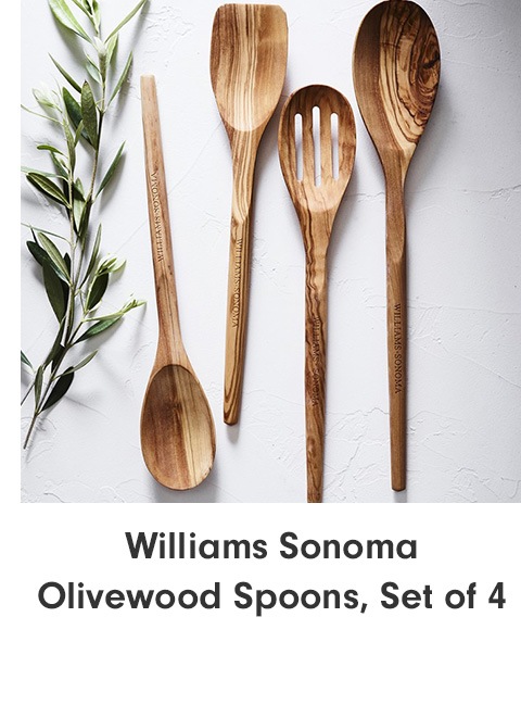 Williams Sonoma Olivewood Spoons, Set of 4